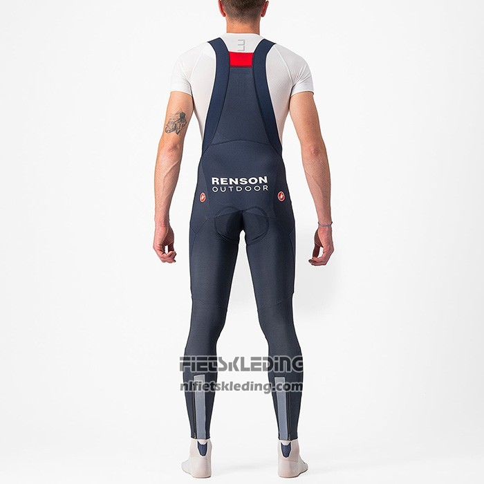 2022 Fietskleding Deceuninck Quick Step Donker Blauw Lange Mouwen en Koersbroek